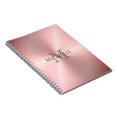 バラ金ゴールドラジアルメタリックモノグラム ノートブック (右側)