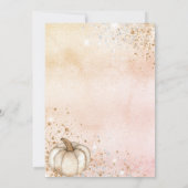 バラ金ゴールドラスティックカボチャ感謝祭ディナー 招待状 (裏面)