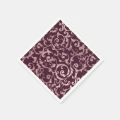 バラ金ゴールドラズベリーワインエレガモダンントウェディング スタンダードカクテルナプキン (角)