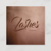 バラ金ゴールドラッシュスタジオ美しいショップラグジュアリエレガントー スクエア名刺 (正面)