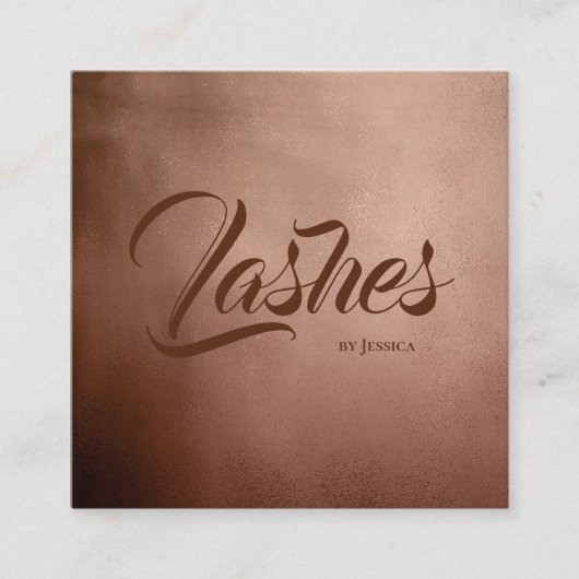 バラ金ゴールドラッシュスタジオ美しいショップラグジュアリエレガントー スクエア名刺 (正面)