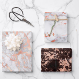 バラ金ゴールドラッピング紙フラットシートセット3 ラッピングペーパーシート