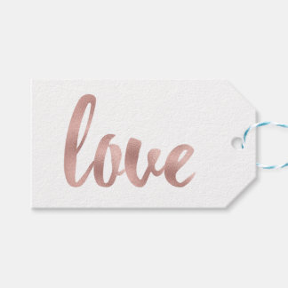 バラ金ゴールドラブギフトラベル、フォイルフォント ギフトタグ