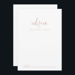 バラ金ゴールドラブスクファンシーリッ結婚トのアドバイスカード アドバイスカード<br><div class="desc">このバラ金ゴールドファンシーラブスク結婚リプトのアドバイスカードは素朴な人に最適結婚である。とシンプルデザインはエレガント、クラシックとスクリプトのタイポグラフィファンシーをバラ金ゴールドに備えている。これらのカードはs、結婚ブライダルシャワー、ベビーシャワー、卒業式パーティーなどに最適だ。新郎新婦の名前、両親または卒業生の名前でカードをパーソナライズ。</div>