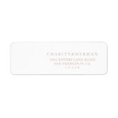 バラ金ゴールドラブスクファンシーリプト差出人住所 ラベル (正面)