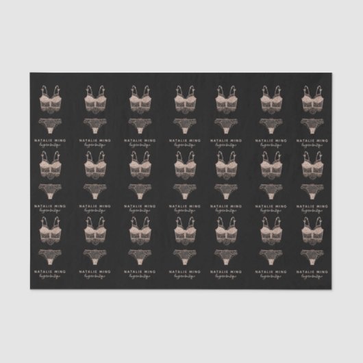 バラ金ゴールドランジェリーブティックロゴ 薄葉紙 (正面)