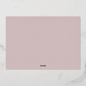 バラ金ゴールドランドスケープムスクピフォーマルンク 箔招待状 (裏面)