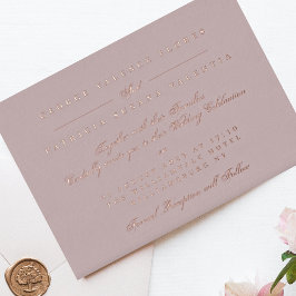 バラ金ゴールドランドスケープムスクピフォーマルンク 箔招待状