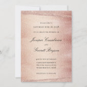 バラ金ゴールドラ結婚プソディエレガントのきらめく金ゴールド 招待状 (正面)