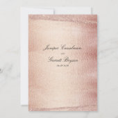 バラ金ゴールドラ結婚プソディエレガントのきらめく金ゴールド 招待状 (裏面)