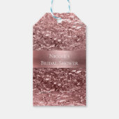 バラ金ゴールドリキッドクロムメタリックシックパーティーの好意 ギフトタグ (正面)