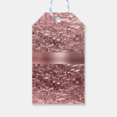 バラ金ゴールドリキッドクロムメタリックシックパーティーの好意 ギフトタグ (裏面)