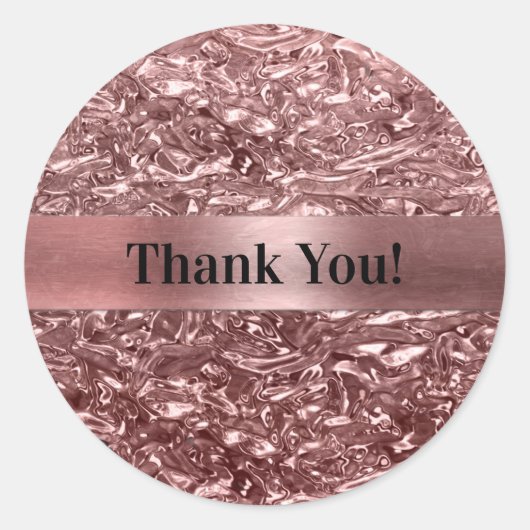 バラ金ゴールドリキッドクロムメタリックシックパーティーの好意 ラウンドシール (正面)