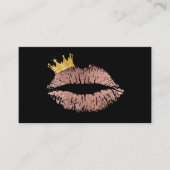 バラ金ゴールドリップクイーンメイクアップアーティスト美しいサロン 名刺 (正面)