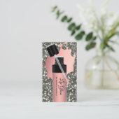 バラ金ゴールドリップグロス液体口紅チューブ 名刺 (スタンド正面)