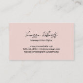 バラ金ゴールドリッププリントメイクアップアーティストサロンスパ 名刺 (裏面)