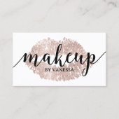 バラ金ゴールドリッププリントメイクアップアーティストサロンスパ 名刺 (正面)