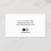 バラ金ゴールドリップミニマリストメイクアップアーティスト 名刺 (裏面)