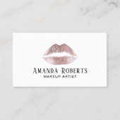 バラ金ゴールドリップミニマリストメイクアップアーティスト 名刺 (正面)