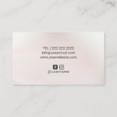 バラ金ゴールドリップメイクアップアーティスト美しいサロンパール 名刺 (裏面)