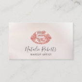 バラ金ゴールドリップメイクアップアーティスト美しいサロンパール 名刺 (正面)