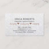 バラ金ゴールドリップメイクアップアーティスト美しいサロン ロイヤリティカード (裏面)