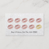 バラ金ゴールドリップメイクアップアーティスト美しいサロン ロイヤリティカード (正面)