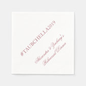 バラ金ゴールドリハーサル結婚ディナーズハッシュタグナプキンス スタンダードカクテルナプキン (正面)