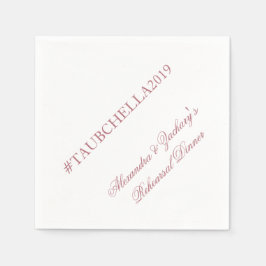 バラ金ゴールドリハーサル結婚ディナーズハッシュタグナプキンス スタンダードカクテルナプキン