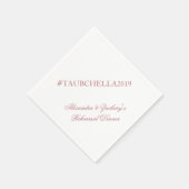 バラ金ゴールドリハーサル結婚ディナーズハッシュタグナプキンス スタンダードカクテルナプキン (角)