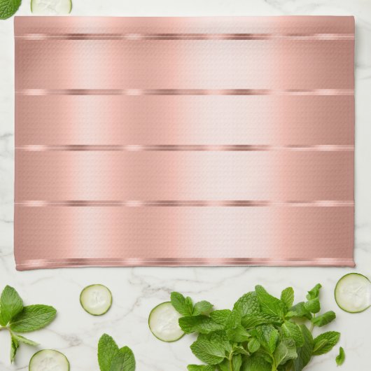 バラ金ゴールドリボン弓ブライダルシャワー キッチンタオル (折り畳み)