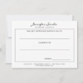 バラ金ゴールドリーフツリーパターンギフト証明書 (裏面)