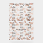 バラ金ゴールドリーフ結婚パターンの座席表 アクリルサイン (正面)