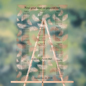 バラ金ゴールドリーフ結婚パターンの座席表 アクリルサイン (ニュートラル)