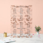 バラ金ゴールドリーフ結婚パターンの座席表 アクリルサイン (ウェディング)