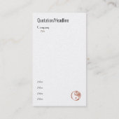 バラ金ゴールドルック陰陽 – 垂直 名刺 (裏面)