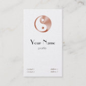 バラ金ゴールドルック陰陽 – 垂直 名刺 (正面)