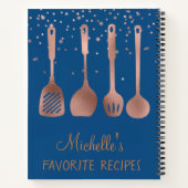 バラ金ゴールドレシピ調理器具類紙吹雪 ノートブック (裏面)