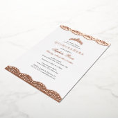 バラ金ゴールドレースティアラキンセアニェラフォイル 箔招待状 (回転した状態)