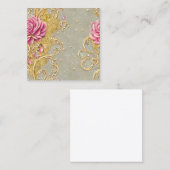 バラ金ゴールドレースバラシルバーグリッタープランナー スクエア名刺 (正面/裏面)