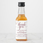 バラ金ゴールドレース&ブルゴーニュ結婚ーズサンキューミニ リキュールボトルラベル (正面)