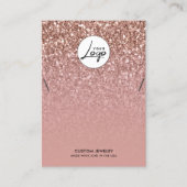 バラ金ゴールドロゴのネックレスブレスレットディスプレイカード 名刺 (正面)