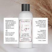 バラ金ゴールドロゴ4 OZコスメティックボトルラッパーラベル 長方形シール