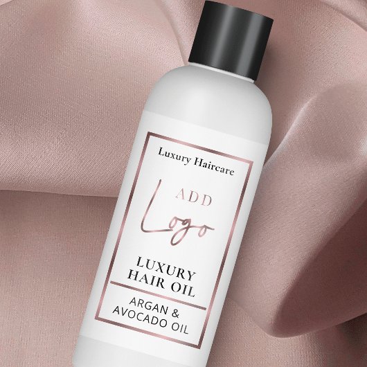 バラ金ゴールドロゴ4 OZコスメティックボトルラッパーラベル 長方形シール