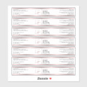 バラ金ゴールドロゴ4 OZコスメティックJAR Waterprofラベル シール (シート)