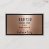 バラ金ゴールドロゼゴエレガントルドミニマリモダンスト 名刺 (裏面)