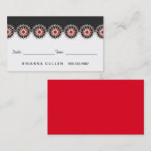 バラ金ゴールドロゼットヘアサロンアポイントメントアラーム 予約カード (正面/裏面)