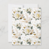 バラ金ゴールドロマンチックフローラルールド ノートカード (裏面)