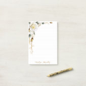 バラ金ゴールドロマンチックフローラルールド ポストイット (デスク上)