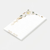 バラ金ゴールドロマンチックフローラルールド ポストイット (アングル)